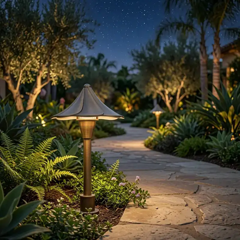 Brass Path Lights from Landscape Light Supply